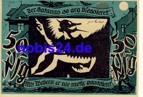 09350 Lichtenstein emergency money 50 pfennigs 1921
