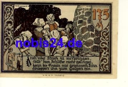 16775 Gransee emergency money 175 pfennigs around 1920
