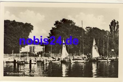 Warnemunde sailing boat harbor *ca.1953