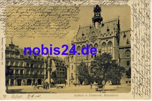 Erfurt Fischmarkt Rathaus o 1904