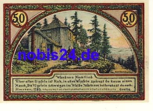 98693 Ilmenau Notgeld 50 Pfennige 1921