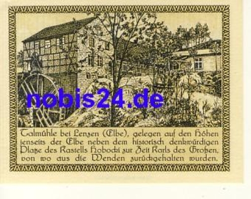 19309 Lenzen emergency money 50 pfennigs around 1920