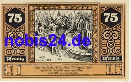 19336 Wilsnack emergency money 75 pfennigs 1922