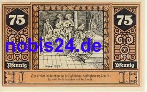 19336 Wilsnack emergency money 75 pfennigs 1922