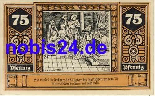 19336 Wilsnack emergency money 75 pfennigs 1922