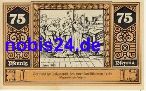 19336 Wilsnack emergency money 75 pfennigs 1922