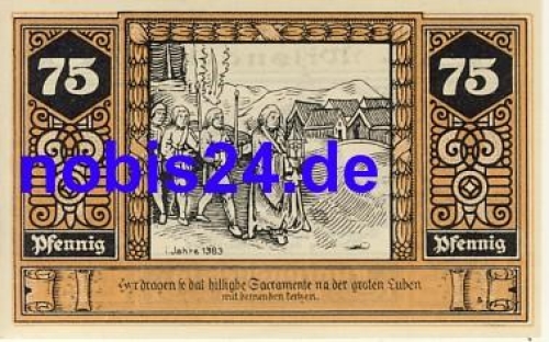 19336 Wilsnack emergency money 75 pfennigs 1922