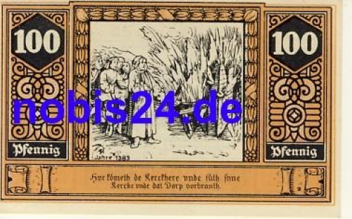 19336 Wilsnack emergency money 100 pfennigs 1922