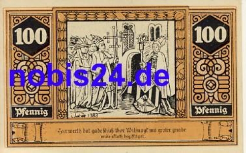 19336 Wilsnack emergency money 100 pfennigs 1922