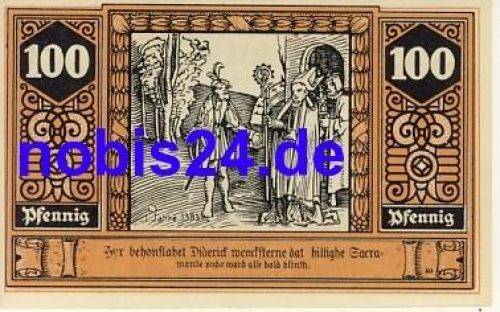 19336 Wilsnack emergency money 100 pfennigs 1922