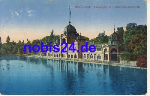Budapest City Park Pond o 1915