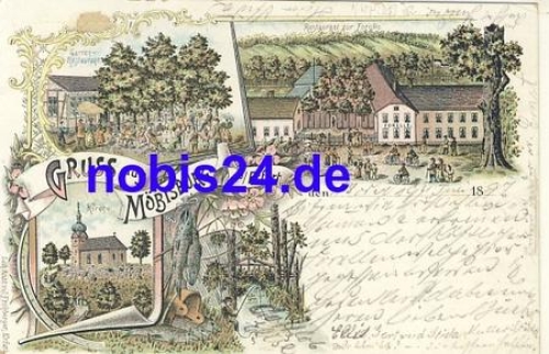 Erfurt Möbisburg Farblitho o 1897