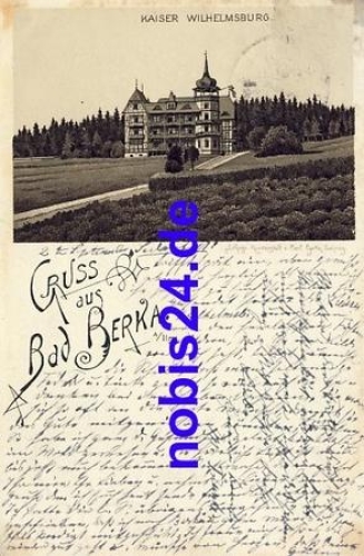 99438 Bad Berka Vorläufer Karte  K. Wilhelmsburg o 1893