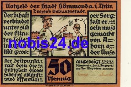 99610 Soemmerda emergency money 50 pfennigs 1921