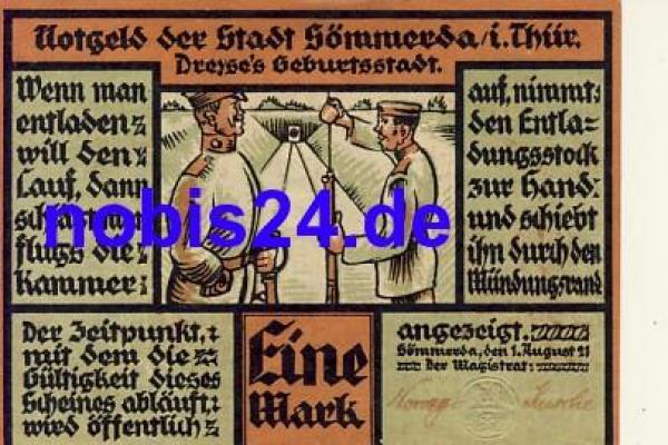 99610 Soemmerda emergency money 1 Mark 1921