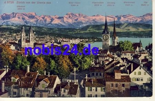 Zurich von der Urania aus o 1931