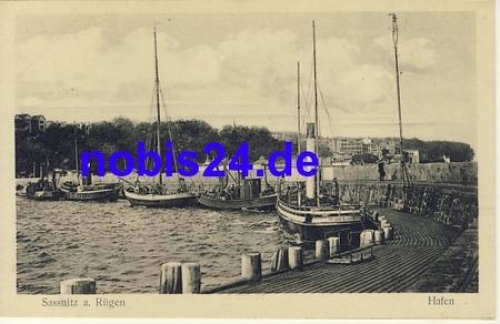 18546 Sassnitz Rugen Hafen *ca.1955