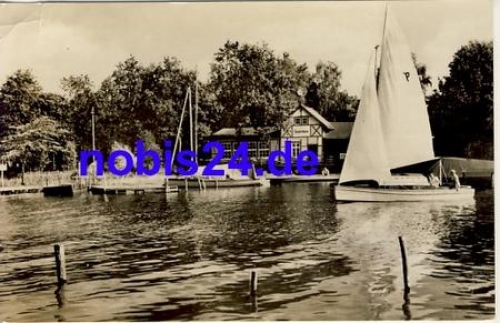 19395 Plau am See Seglerheim Segelboot o 1958