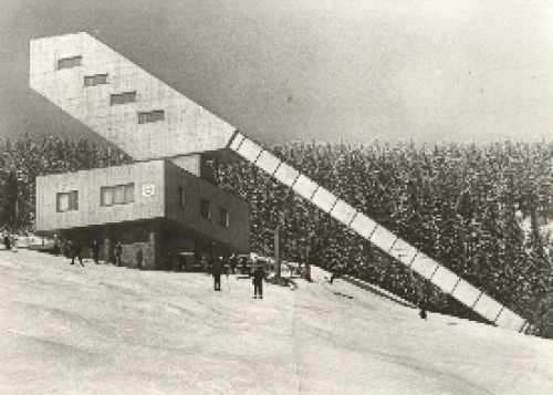 Oberwiesenthal Neue Ski Sprungschanze am Fichtelberg o 1975