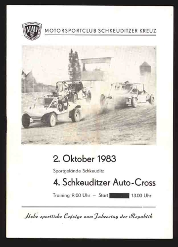 Schkeuditzer Auto-Cross October 2, 1983 program booklet
