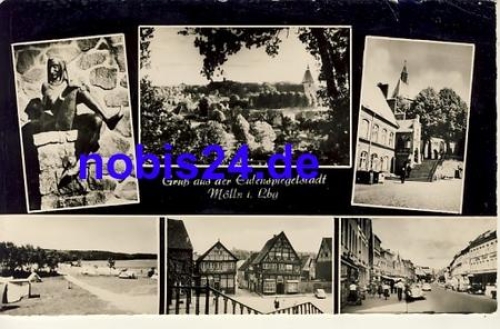 23879 Moelln multi-image card with Eulenspiegel o 1963