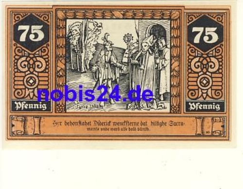 19336 Wilsnack emergency money 75 pfennigs 1922