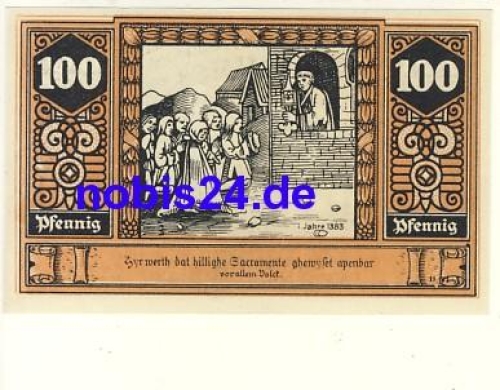 19336 Wilsnack emergency money 100 pfennigs 1922