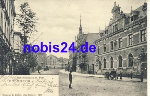 07381 Poessneck Bahnhofstrasse Post o 1903