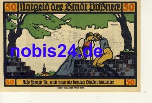 07381 Poessneck emergency money 75 pfennigs around 1920
