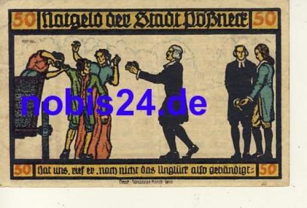 07381 Poessneck emergency money 50 pfennigs around 1920