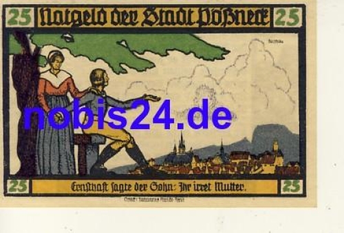 07381 Poessneck Notgeld 25 Pfennige um 1920