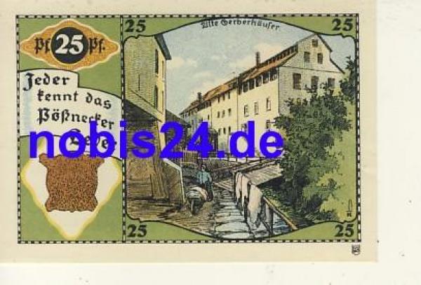07381 Poessneck emergency money 25 pfennigs around 1920