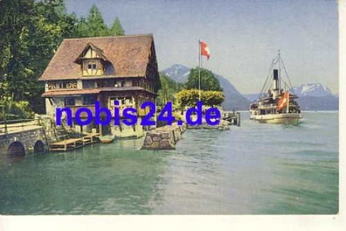 Treib Seelisberg with steamboat *ca.1920