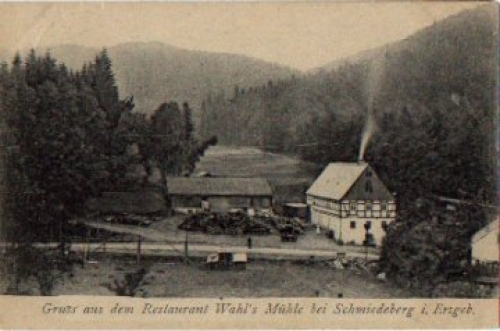01762 Schmiedeberg Restaurant Wahls Muehle o 8.8.1921