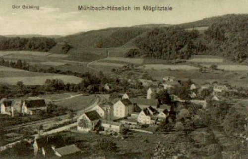 01809 Muehlbach-Haeselich mit Geising o 27.7.1927