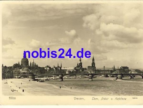Dresden Frauenkirche Schloß Hofkirche Opernhaus + 1950 Verlag Hahn-Foto12606