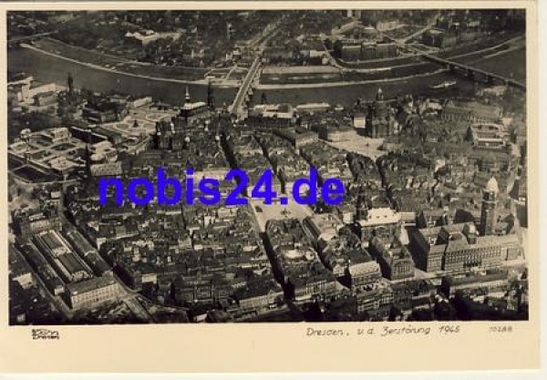 Dresden Luftaufnahme * 1950 Verlag Hahn-Foto10288