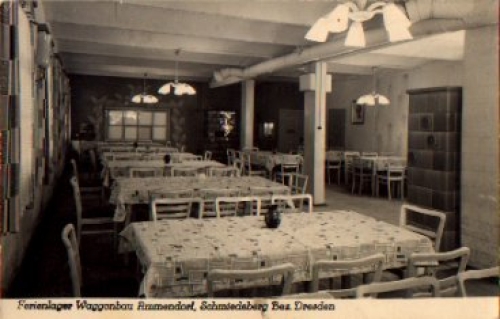 Schmiedeberg, Ferienlager Waggonbau Ammendorf, Innenraum *ca. 1950