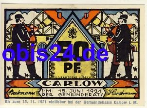 19217 Carlow emergency money 50 pfennigs 1921