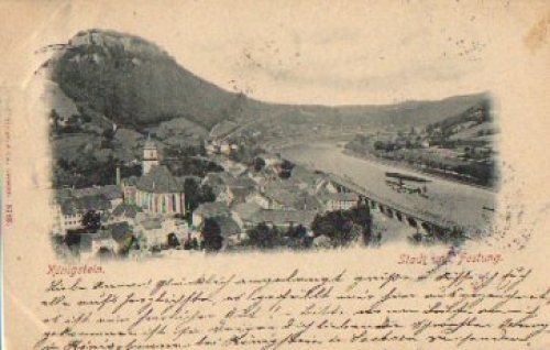 01824 Koenigstein mit  Festung o 25.5.1898