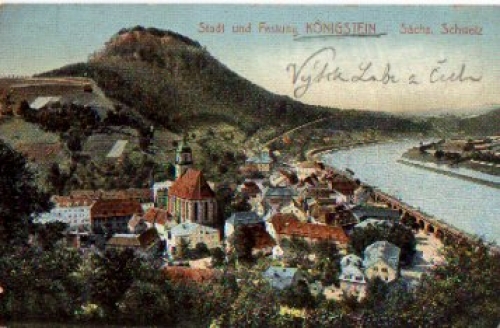 01824 Konigstein city and fortress o 08/10/1910