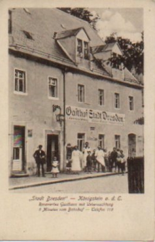 01824 Konigstein Restaurant "Stadt Dresden" *ca. 1910