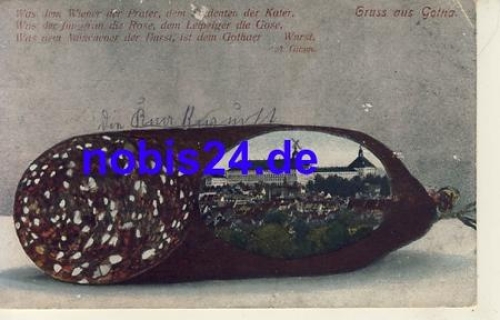 99867 Gotha Castle in blood sausage o ca.1915