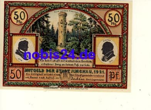 98693 Ilmenau emergency money 50 pfennigs around 1920