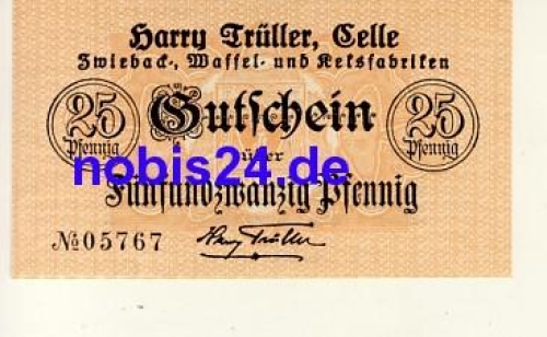 Celle emergency money 25 pfennigs around 1920