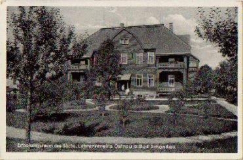 01814 Bad Schandau convalescent home of the Saxon Teachers' Association Ostrau o 25.7.1932