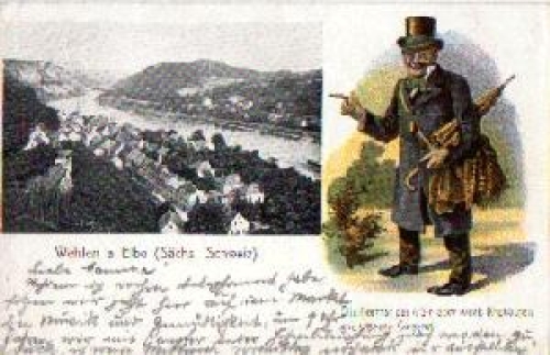 01829 Wehlen  Wanderer  o 14.6.1911