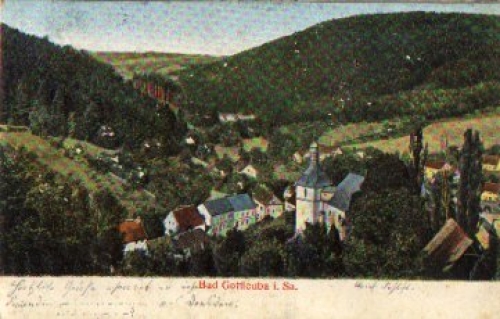 Bad Gottleuba Hochpräge- Reliefkarte o 22.6.1908