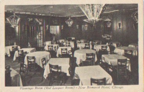 Illinois Chicago, Flamingo Room, New Bismarck Hotel, o 5.4.1935 without stamp