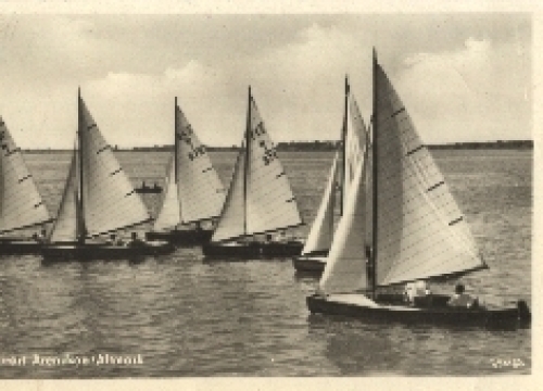 Sailing boats Arendsee Altmark o July 9, 1956